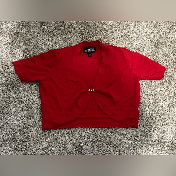 Miss alliage collection • size small • red shrug cover up cardigan - Picture 2 of 2